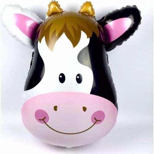 Animal Cow Head Shape Foil Balloon Animal Theme Party Decoration Supplies Kinds Inflatable Classic Toys