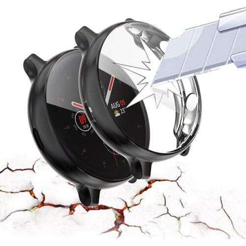 HD Full coverage Screen Protection case for Samsung galaxy watch active 2 44mm 40mm galaxy watch active Protector Cover Cases