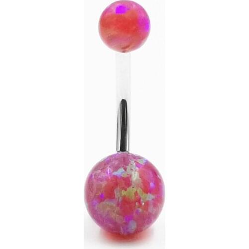 925 sterling silver belly button ring Opal Navel Piercing Sexy Piercing Body Jewelry Round Body Ring Jewelry