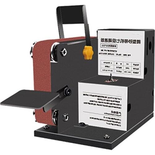 100W Stepless Speed Control Mini Belt Machine Multifunctional Household DIY Metal Polisher Electric Polishing Tool Artifact