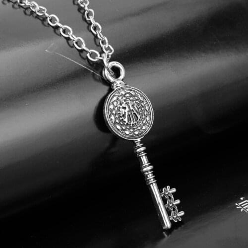 MQCHUN New Movie Ready Player One Fashion Key Shape Pendant Necklaces For Womens Men Fan Chain Cosplay Jewelry Gift-30