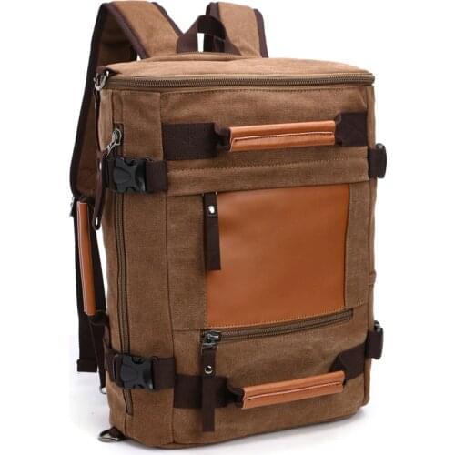 New Arrive Original Z.L.D Canvas Leather Men Travel Bags Duffel Bags Travel Tote Weekend Bag multi-function Laptop Backpacks B3