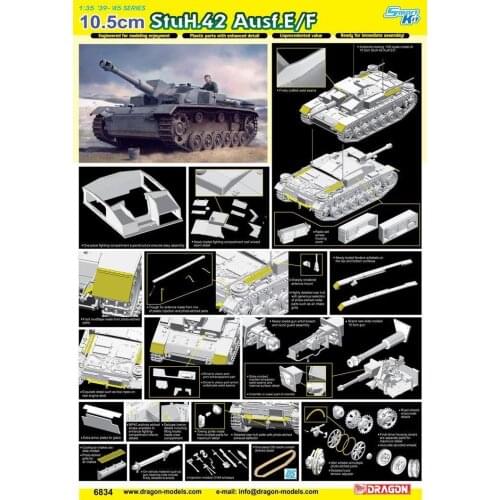 Dragon 6834 1/35 10.5cm StuH.42 Ausf.E/F Model kit