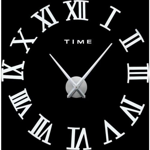 Home Wall Clock 3D DIY Clock Mirror Acrylic Wall Sticker Clock For Living Room Office Decoration Wall Clock Home Decor