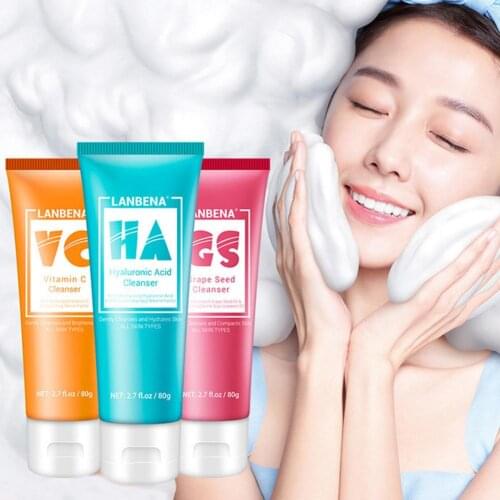 LANBENA 80g Grape Seed Vitamin C Cleansing Cream Moisturizing Facial Cleanser face cleanser can deeply unclog pores Cleanser