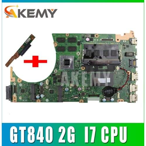 Send board+For ASUS K551L K551LB K551LD K551LN S551LB S551LN Motherboard i7 CPU S551lB REV2.2 Mainboard GT840 2G 100% Tested