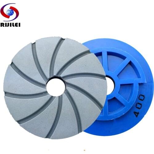RIJILEI 4''5''6'' Inch Snail Lock Diamond Marble Polishing Pads Concrete Floor Polishing Pad Edge Grinding Wheel WFD22