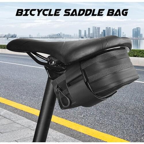 SAHOO Bicycle Saddle Bag Reflective Cycling Rear Seat Post Bag Large Capacity Tail Rear Bag MTB Bike Seat Bag Bike Accessories