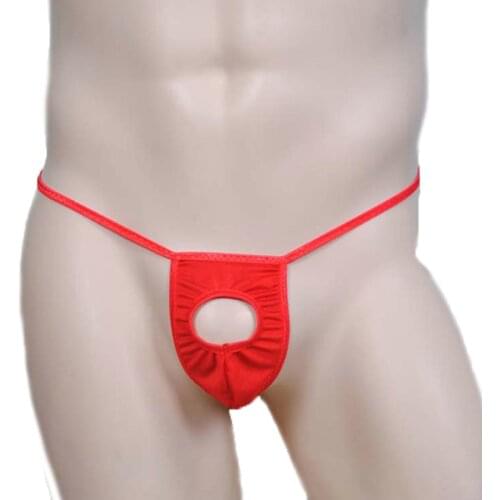 Sexy Lingerie Mens Underwear Briefs Men Open Front Penis Hole Cock Exposed G-Strings Hollow Out Thongs Panties Fetish Underpants