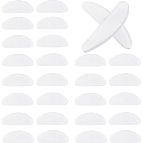 18 Pairs Eyeglasses Nose Pads Glasses Adhesive Silicone Anti-Slip Nosepads for Eyeglass Glasses Sunglasses (Transparent, 1.5Mm)