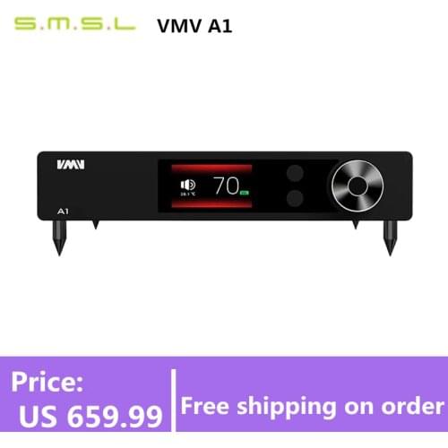 SMSL VMV A1 Power Amplifier High Resolution Small Delicate Class A AMP RCA Input 6.35 Earphone PGA2311 Powerful Driving Force