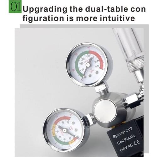 Co2 Aquarium Regulator Carbon Dioxide Reducing Valves Durable Safe for Fish Tank Farming Supplies
