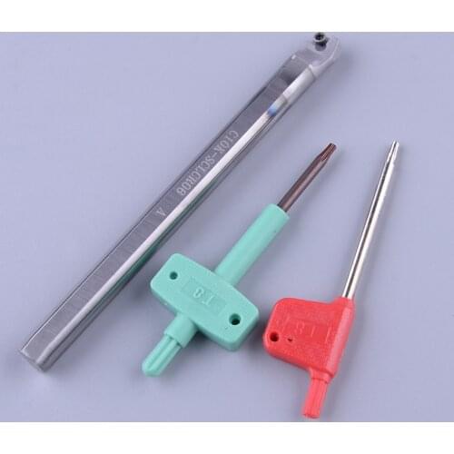 Solid Carbide Tungsten Steel Anti-Shock Tool Holder C10K-SCLCR06 For External Boring Machining CCMT0602 Inserts