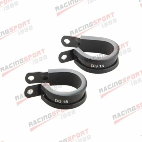 2PCS Aluminum Rubber Cushioned Clamp ID 38.1mm AN20 Racing Vacuum Black