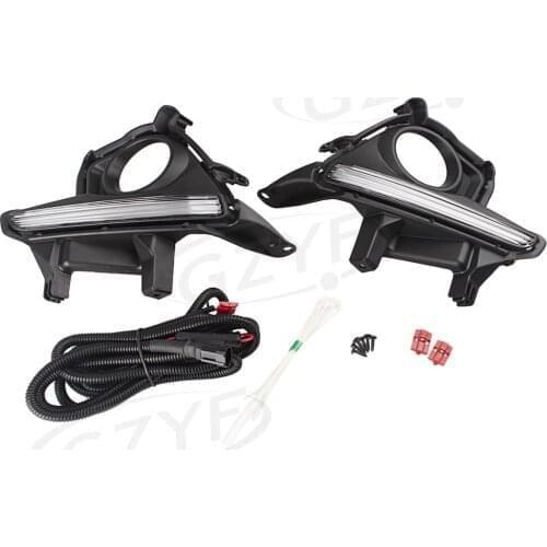 2Pcs Car Daytime Running Lights DRL Turn Signal Light Head Lamp For Toyota Highlander 2014 2015