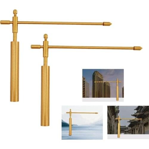 2 Pcs Copper Dowsing Rods, Water Detector Tool Adjustable Copper Rods Flexible Detector- Divining Water