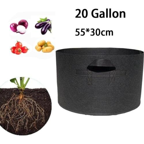 20 Gallon Home Garden Hand Held Tree Pots Plant Grow Bags Garden Planting Bags Jardin Growing Bag Fruit Vegetables Planter Bags