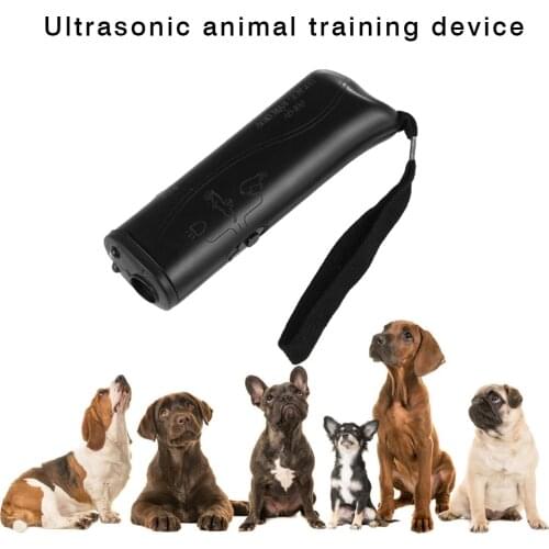 2020 New Pet Dog Repeller Anti Barking Stop Bark Training Device Trainer LED Ultrasonic 3 in 1 Anti Barking Without Battery