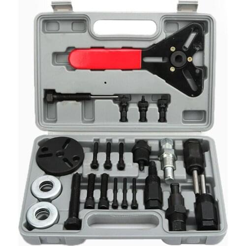 23pcs/set Auto Air Conditioning Repair Tool Compressor Air Conditioning Clutch Bearing Disassembly Tool Color Random