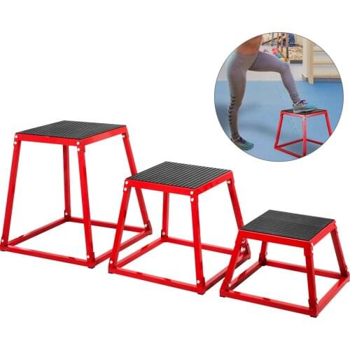 3pcs Plyometric Boxes Set 30 45 60CM Fitness Plyo Jump Boxes Training Fibers Gym