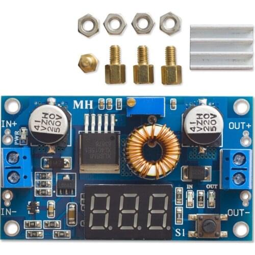 5A 75W XL4015 DC-DC Converter Adjustable Step-Down Module 4.0-38V to 1.25V-36V DIY Adjustable Power Supply