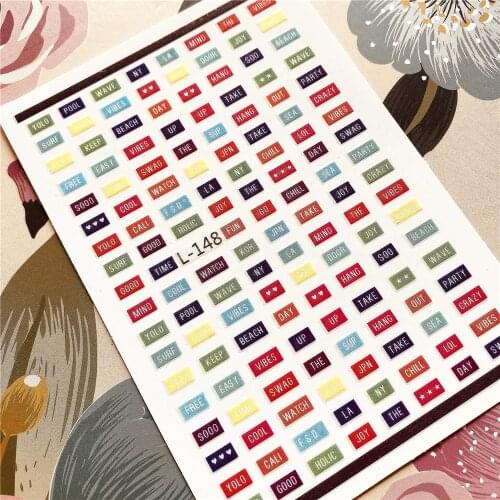 English Alphabet,Words, Letter, Series 3D Back glue Nail decal Nail sticker Nail decoration Nail art Nail tool Nail ornament