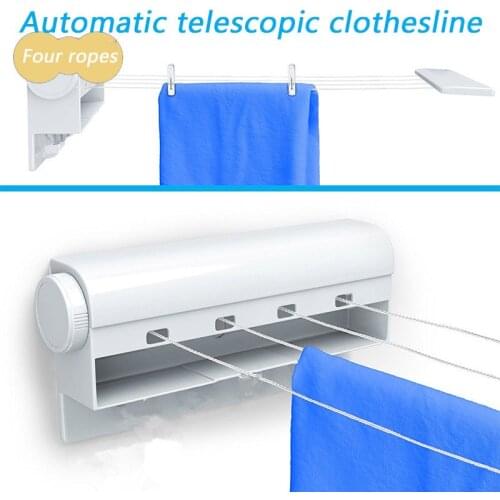Automatic Retractable Clothesline Drying Rack Convenience Clothes Dryer For Indoor Outdoor GQ