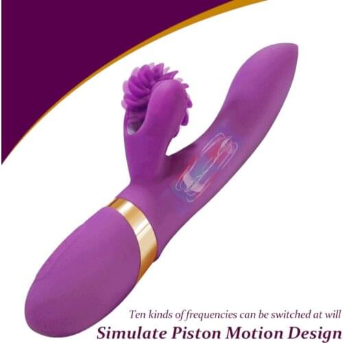 Automatic Telescopic Vibrators Female Clitoris Stimulator Heating Roller Tongue Licking Vibrator Female Dildo Sex Toys for Women
