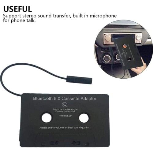 Bluetooth Cassette Adapter for Car with Stereo Audio , Wireless Cassette Tape to Aux Adapter Smartphone Cassette Adapter