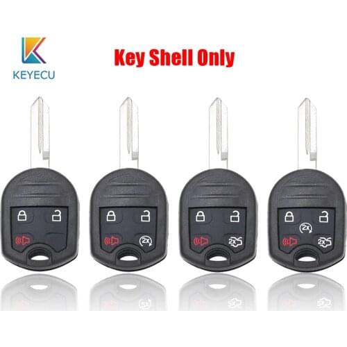 Keyecu Remote Key Shell Case Cover 3 4 5 Buttons for Ford Edge Escape Fusion Mustang for Lincoln MKX MKZ for Mazda Tribute Milan