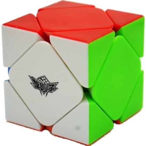 Cyclone Boys 2x2x2 Skew Magnetic Fast Speed Cube Stickerless Magic Cube 3D IQ Game Twist Puzzle Toy Brain Teaser 2x2 55mm Smooth