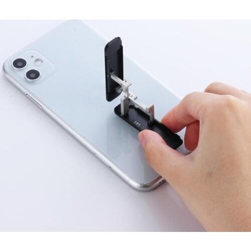 Universal Aluminum Alloy Phone Holder Foldable Phone Stand Moblie Phone Back Sticker Bracket For IPhone Xiaomi Samsung Huawei