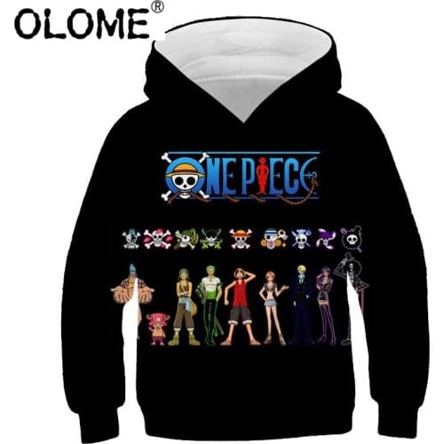 Luffy Nami Kids Hoodies Romance Dawn Sweatshirt 3D Anime Children Clothes OLOME Boys and Girls Streetwear Fashion Teenager Tops