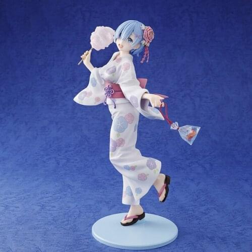 Re Life in a Different World from Zero Yukata Rem PVC Action Figure Stand Anime Figure Model Toy Collection Doll Gift