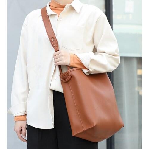 FOSIZZO Tote Bags For Women Luxury PU Leather Shoulder Bag With Pockets Organzier Insert Retro Bag Set For Girls FS5290