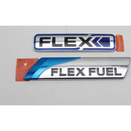 FLEX FUEL Emblem Car Body Sticker Decoration Nameplate Auto Logo Badge Decal For Renault Nissan