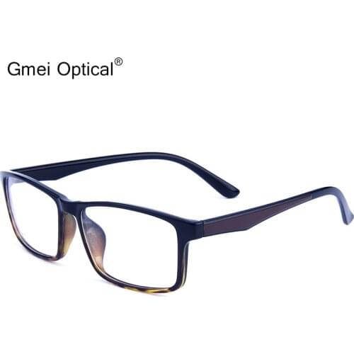 Gmei Optical Rectangular Ultralight TR90 Business Men Glasses Frame Prescription Eyeglasses Frames Women Full Rim Eyewear G6087