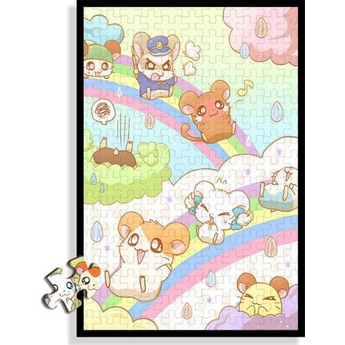 Hamtaro jigsaw puzzle 300 500 1000 pieces adult educational toys Childrens Birthday Gifts Adornment picture custom wood puzzles