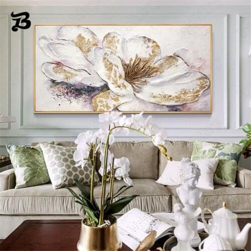 Canvas Painting Wall Art Lily Flower Modern Abstract Oil Painting On The Wall Canvas Posters and Prints for Home Wlal Decoration