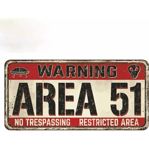 13cm X 6.4cm Creative Car Stickers for Area 51 No Trespassing Personality Surfboard Bumper Windows Cartoon Anime Laptop Decal