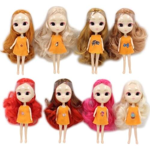 ICY Nude Mini Pullip Doll No.3 many kinds of hair colors,clothes random BJD 12cm height