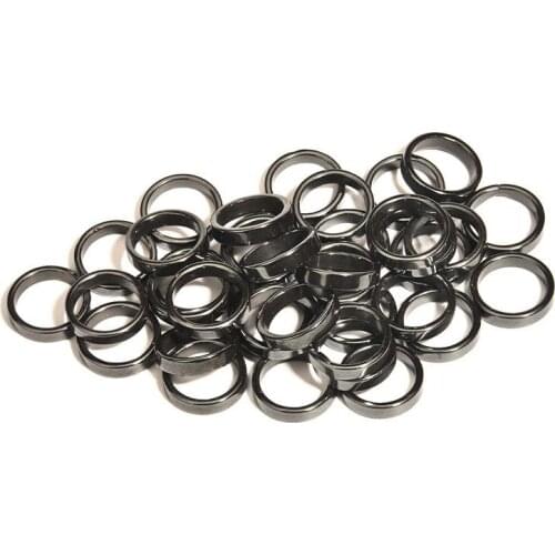 2021 Magnetic Flat Hematite Ring For Women Men 50PCS/LOT Size 6 to 12 Mix