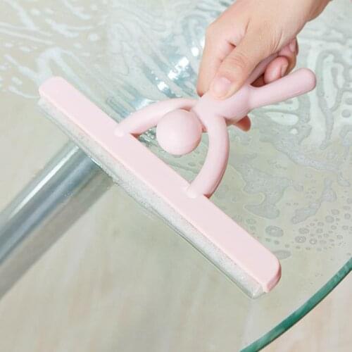 Cartoon handle Soft Glass Scraper Squeegee Wiper Window Brush Cleaner Squeegee for Car Window Washing Kitchen Bathroom Tool