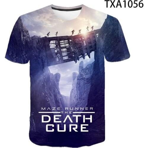 2021New Mens 3D Printed t-shirts The Maze Runner Short Sleeve Boy Girl Kids Fashion Men Women Children Short Sleeve Cool TopsTee