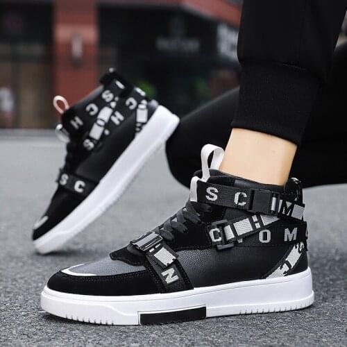2020 Autumn New Classic High Top Mens Sneakers Outdoor All-match Mens Casual Sneaker Breathable Fashion Shoes Microfiber