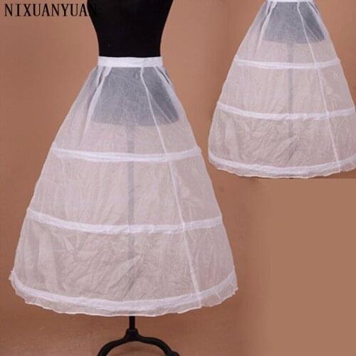 Wholesale 2018 Free Shipping Cheap Slip In Stock 3 Hoops Petticoats For Ball Gown Wedding Dress Wedding Accessories Crinoline