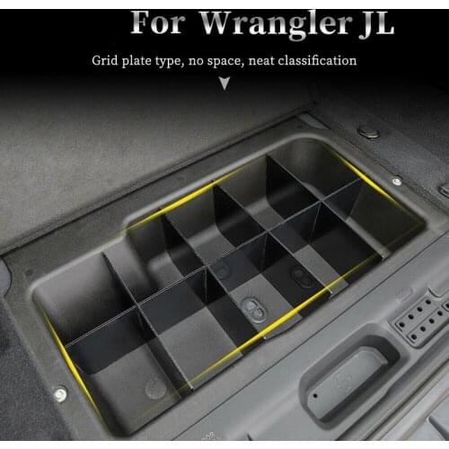 Trunk Cargo Organizer Storage Box Separator For Jeep Wrangler JL 2018+ Console Box Storage Box Store Coins Car accessories