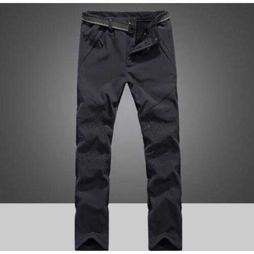Outdoor Tactical Man Hiking Camping Trekking Fishing Riding Skiing Trousers Winter Thickening Waterproof Windbreak Charge Pants