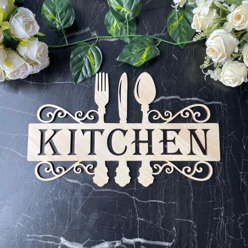 Personalized Kitchen Sign Decorative Wall Art Families, Restaurants, Cafes Country Farmhouse Wooden Sign Decoration