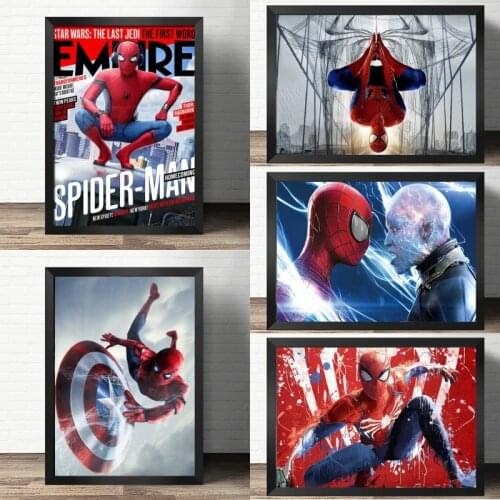 Marvel Poster Spiderman Superheroes Canvas Painting Avengers Movie Wall Art Poster and Prints Nordic for Kids Room Home Decor